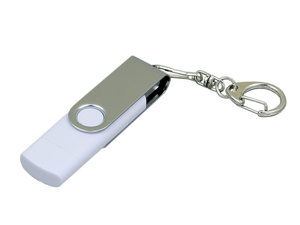 USB 2.0- флешка на 64 Гб с поворотным механизмом и дополнительным разъемом Micro USB - 2127030.64.06