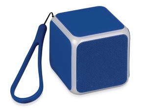 Портативная колонка «Cube» с подсветкой синий