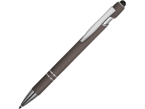 Ручка-стилус металлическая шариковая «Sway» soft-touch серый