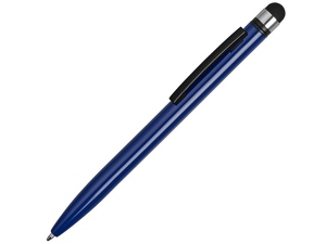 Ручка-стилус металлическая шариковая «Poke» черный,синий