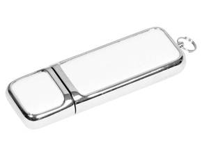 USB 2.0- флешка на 32 Гб компактной формы серебристый,белый