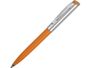 Ручка металлическая шариковая «Карнеги» серебристый,оранжевый