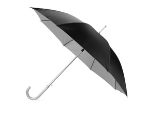 Зонт-трость «Майорка» черный,серебристый