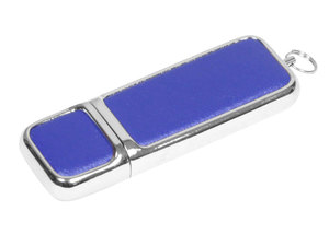 USB 2.0- флешка на 4 Гб компактной формы серебристый,синий