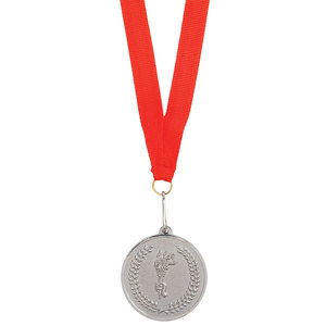 Медаль наградная на ленте "Серебро" - 690343743/47