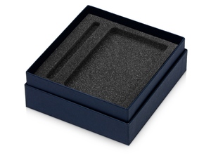Коробка с ложементом Smooth M для ручки и блокнота А6 синий