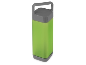 Бутылка для воды «Balk», soft-touch  серый,зеленое яблоко