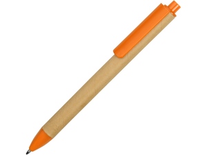 Ручка картонная шариковая «Эко 2.0» бежевый,оранжевый