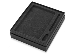 Коробка с ложементом Smooth L для ручки, флешки и блокнота А5 черный