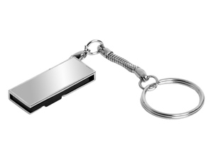 USB 2.0- флешка на 16 Гб с поворотным механизмом и зеркальным покрытием - 2126008.16.00