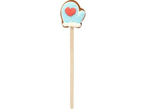 Печенье на палочке «Варежка» красный,голубой