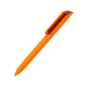 Ручка шариковая FLOW PURE c покрытием soft touch и прозрачным клипом - 69029418/05