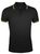 Рубашка поло мужская Pasadena Men 200 с контрастной отделкой, черная с зеленым - 0635851.39