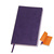 Бизнес-блокнот "Funky" А5,  фиолетовый с оранжевым форзацем, мягкая обложка, в линейку - 69021209/11/06
